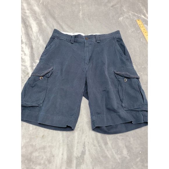 Polo Ralph Lauren‎ Cargo Utility Shorts Mens 36x10 Navy Blue Heavy Cotton - Picture 1 of 7